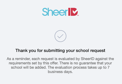 Add School Request Submit Confirmation