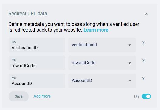 Metadata In Redirect URL
