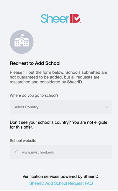 Add School Request